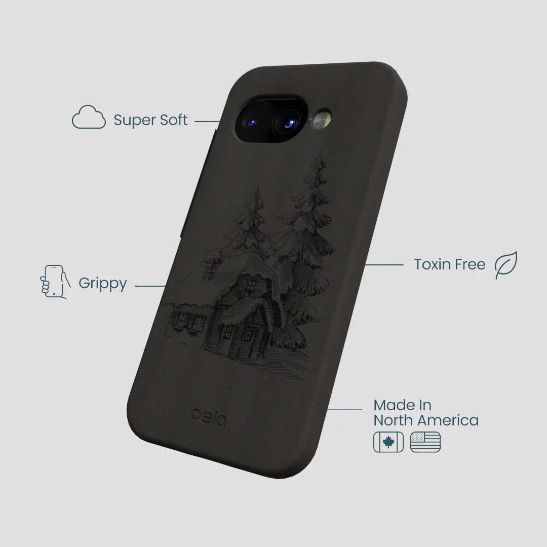 Black Lone Cabin Google Pixel 9a Case - Image 4