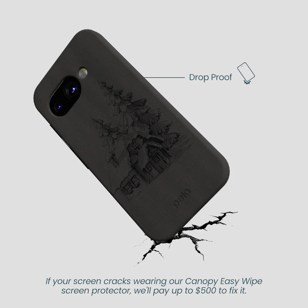 Black Lone Cabin Google Pixel 9a Case - Image 5
