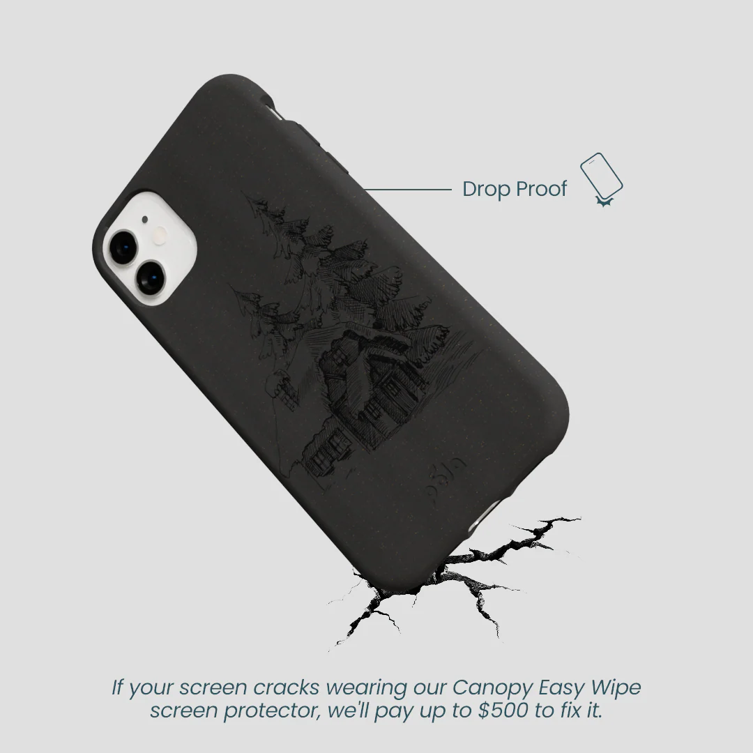 Black Lone Cabin iPhone 11 Case - Image 5