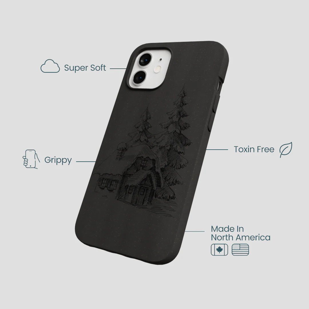 Black Lone Cabin iPhone 12/ iPhone 12 Pro Case - Image 4