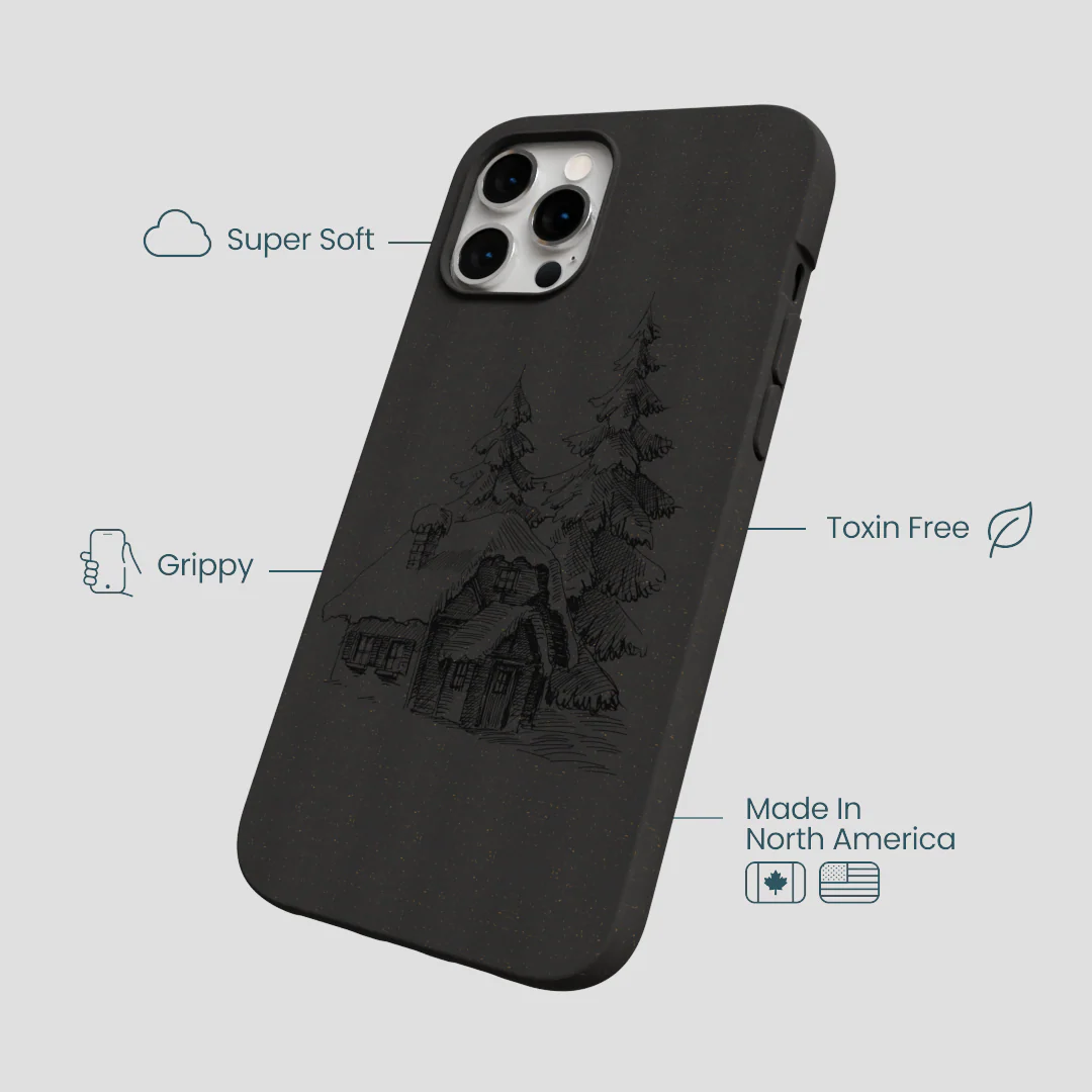 Black Lone Cabin iPhone 12 Pro Max Case - Image 4