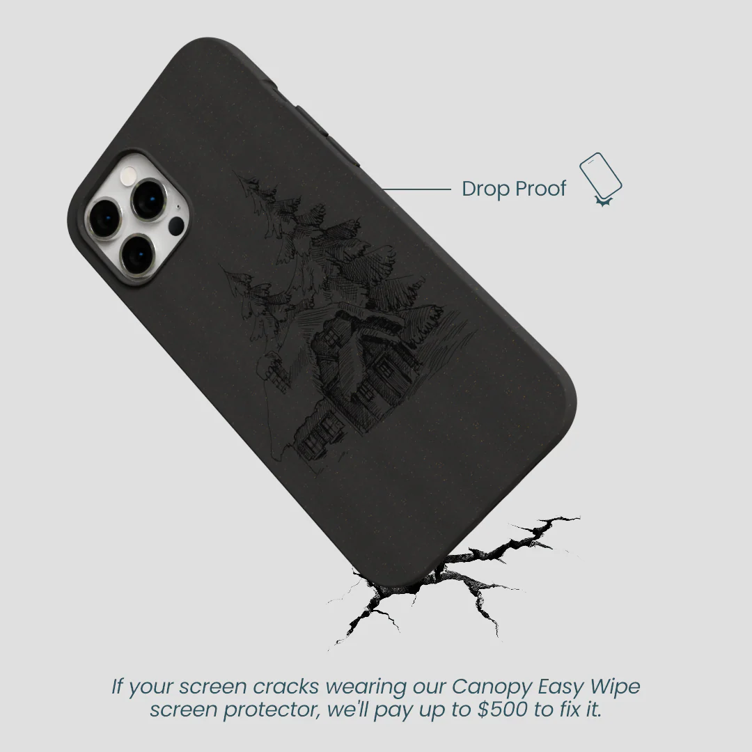Black Lone Cabin iPhone 12 Pro Max Case - Image 5