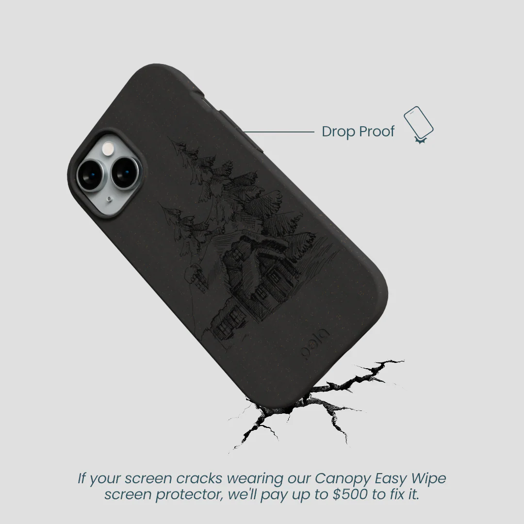 Black Lone Cabin iPhone 14 Case - Image 5