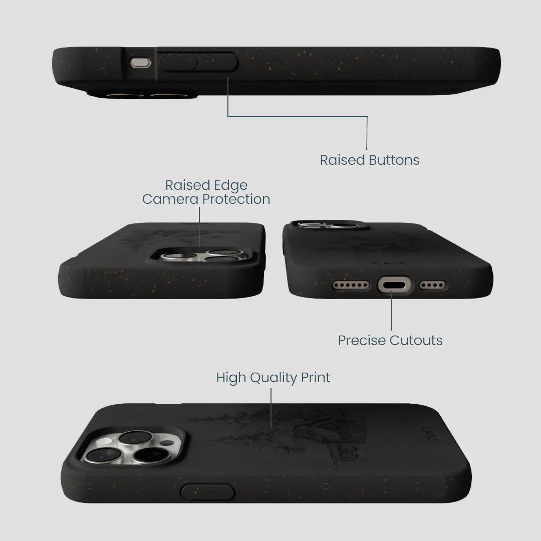 Black Lone Cabin iPhone 14 Pro Max Case - Image 3