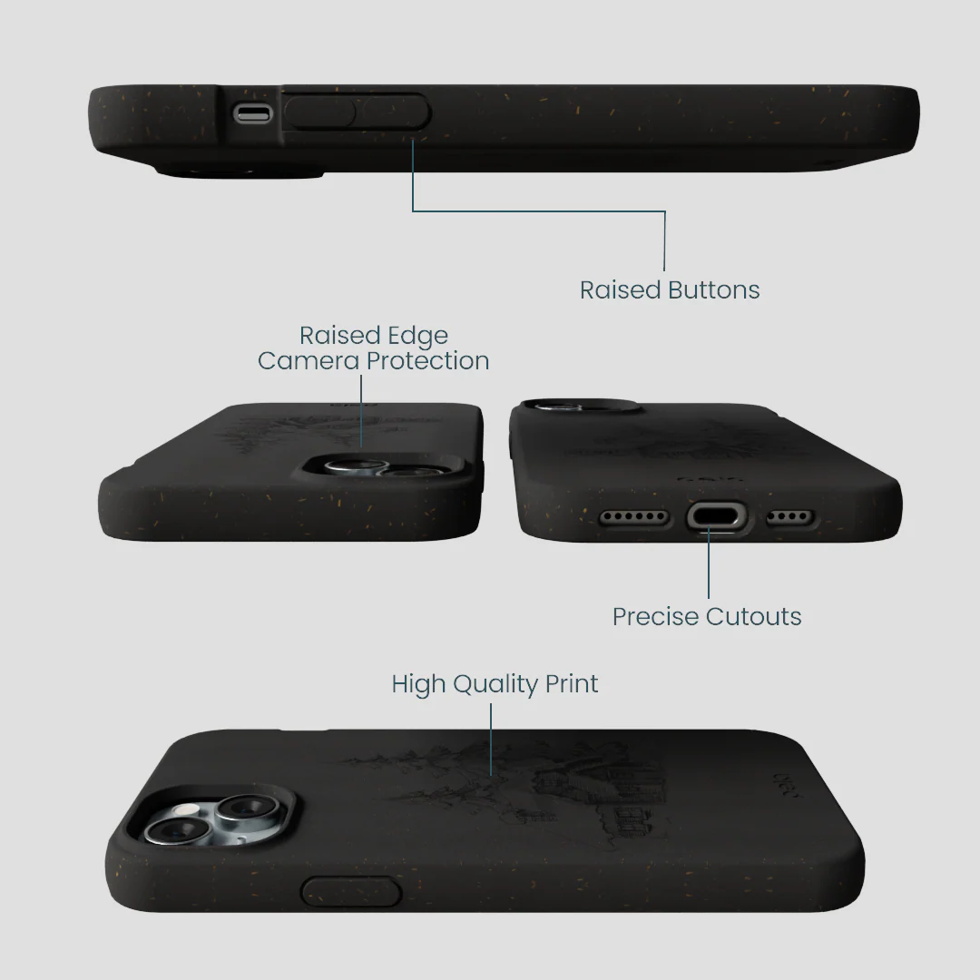 Black Lone Cabin iPhone 15 Plus Case - Image 3