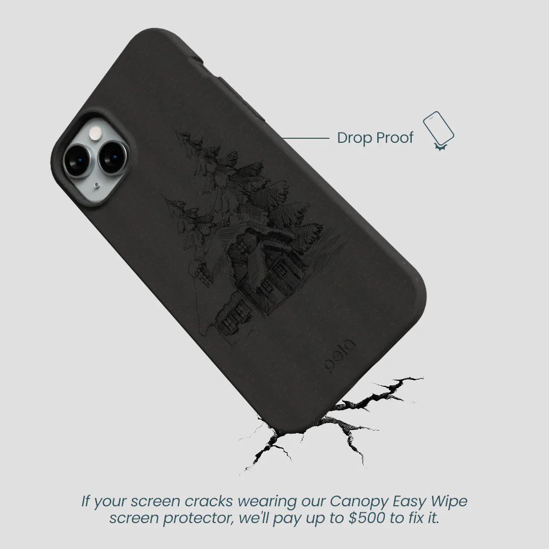 Black Lone Cabin iPhone 15 Plus Case - Image 5