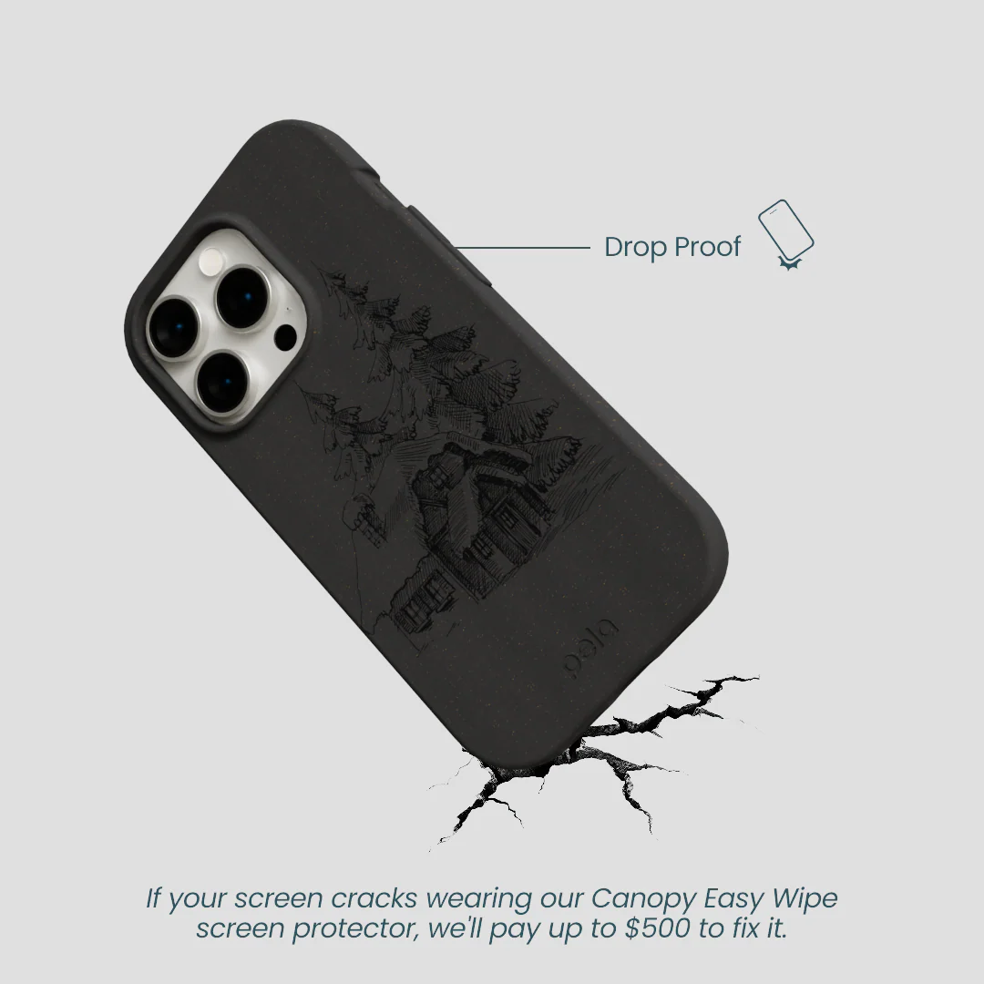 Black Lone Cabin iPhone 15 Pro Case - Image 5
