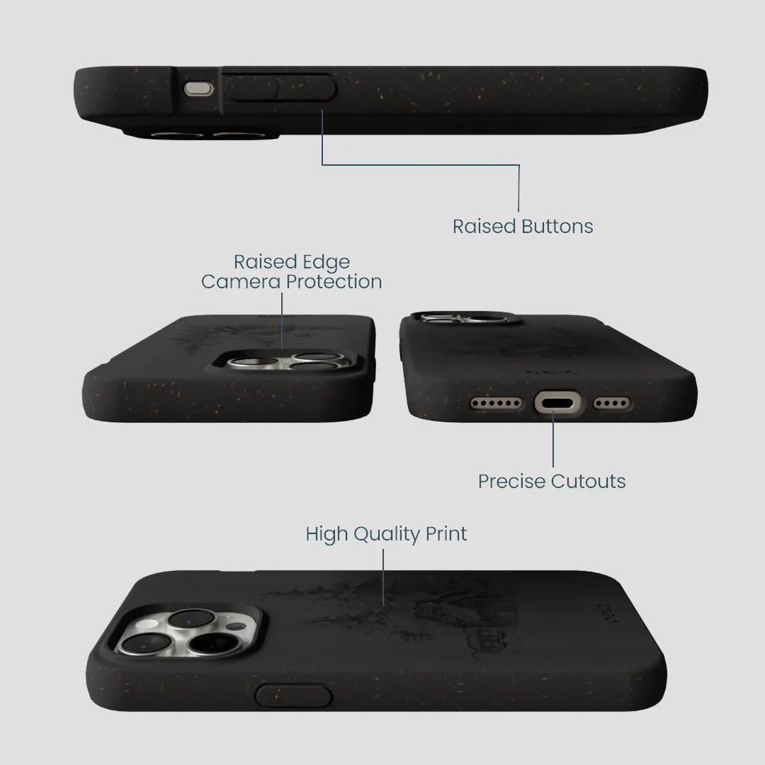 Black Lone Cabin iPhone 15 Pro Max Case - Image 3