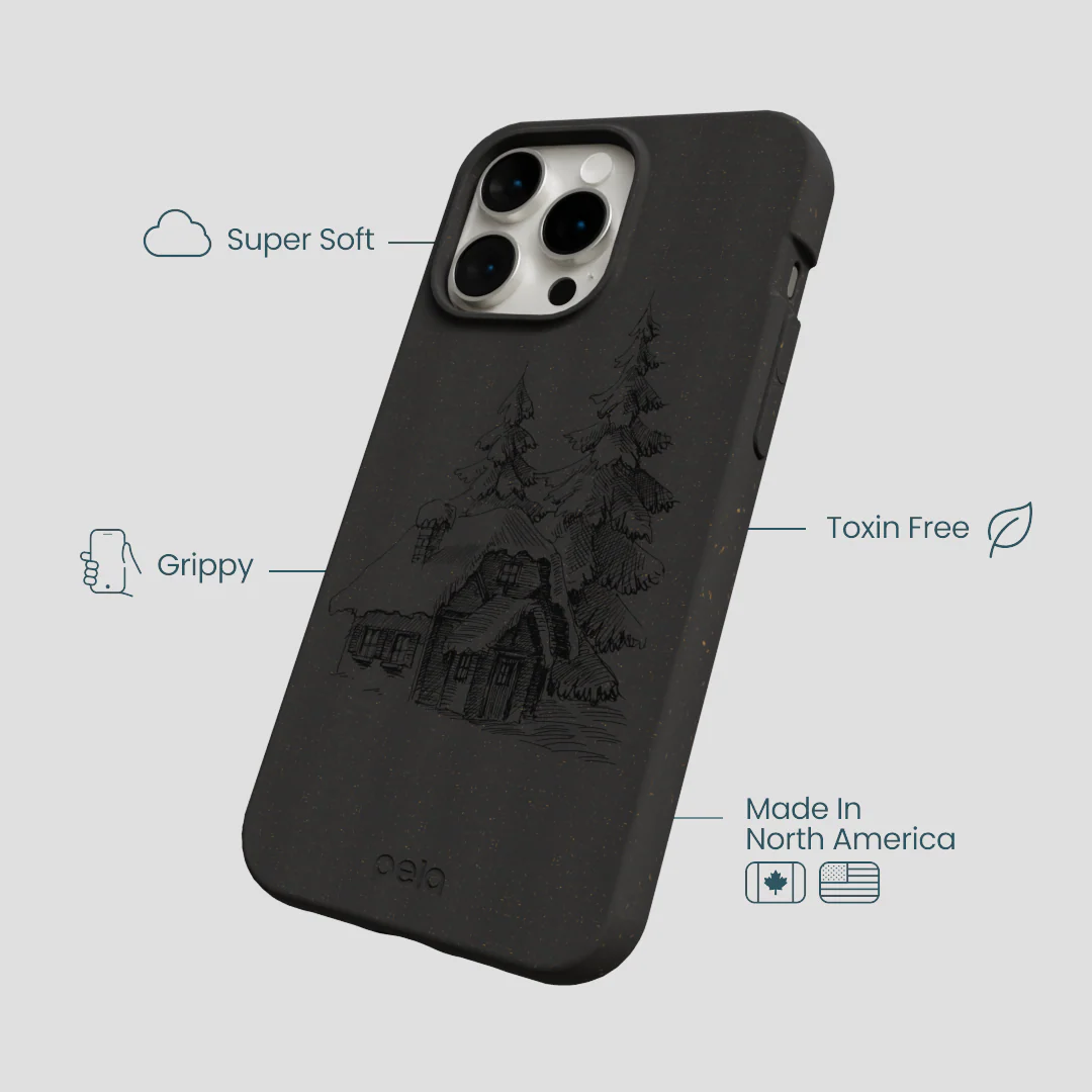Black Lone Cabin iPhone 15 Pro Max Case - Image 4