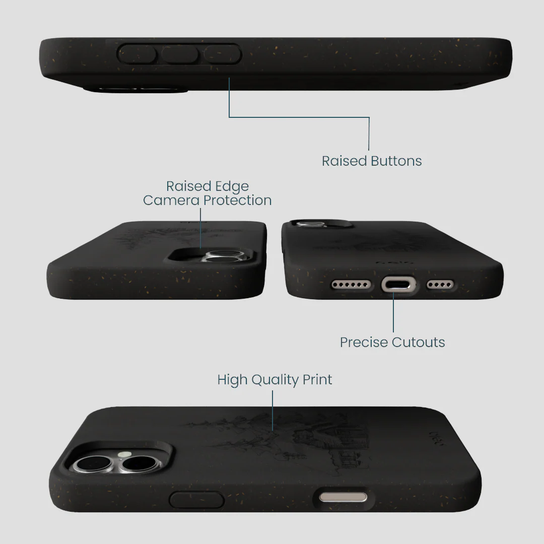 Black Lone Cabin iPhone 16 Plus Case - Image 3