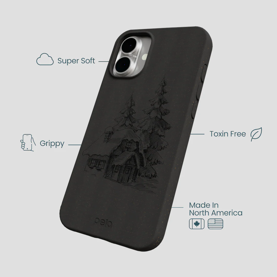 Black Lone Cabin iPhone 16 Plus Case - Image 4