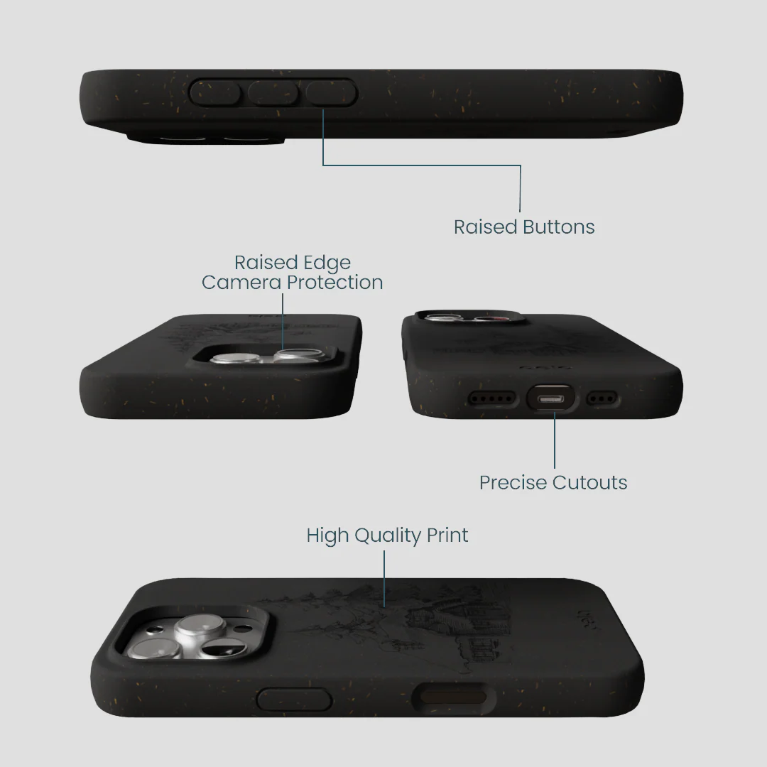 Black Lone Cabin iPhone 16 Pro Case - Image 3