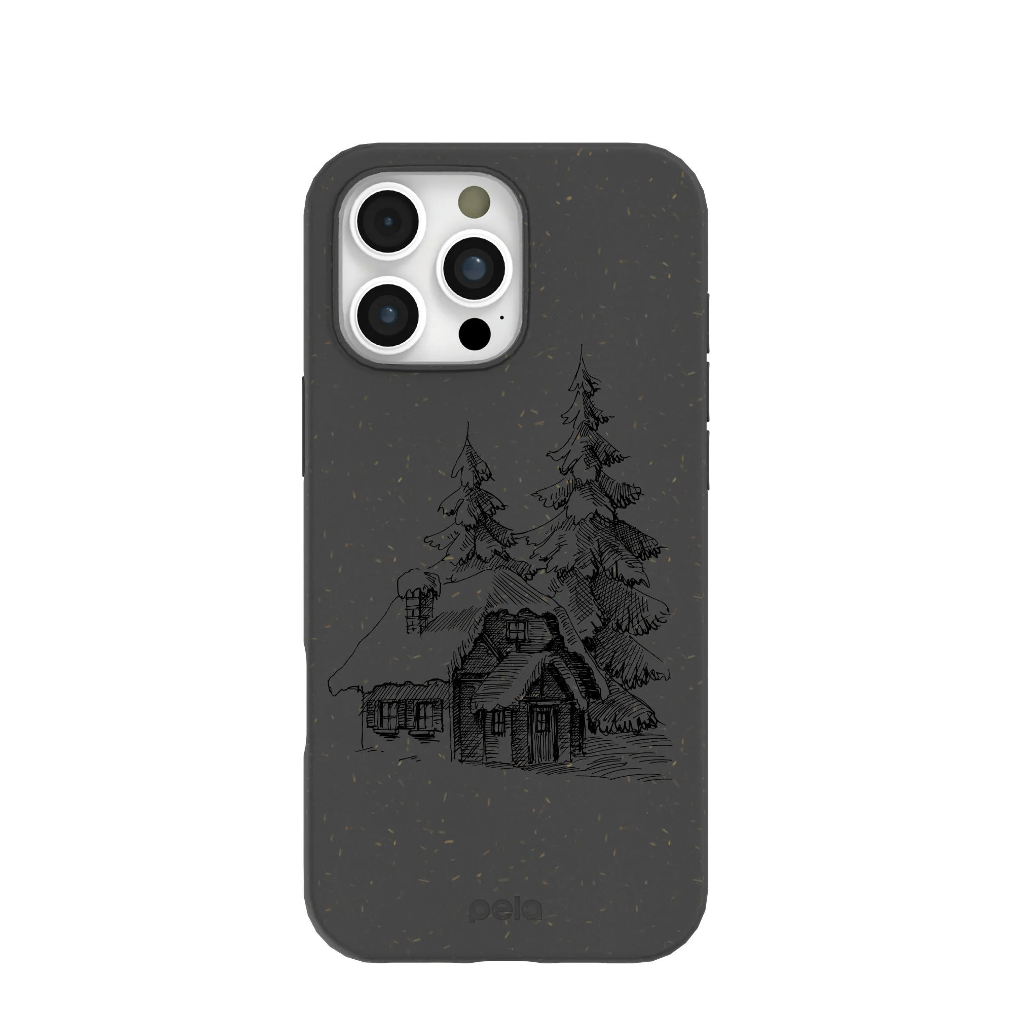 Black Lone Cabin iPhone 16 Pro Max Case