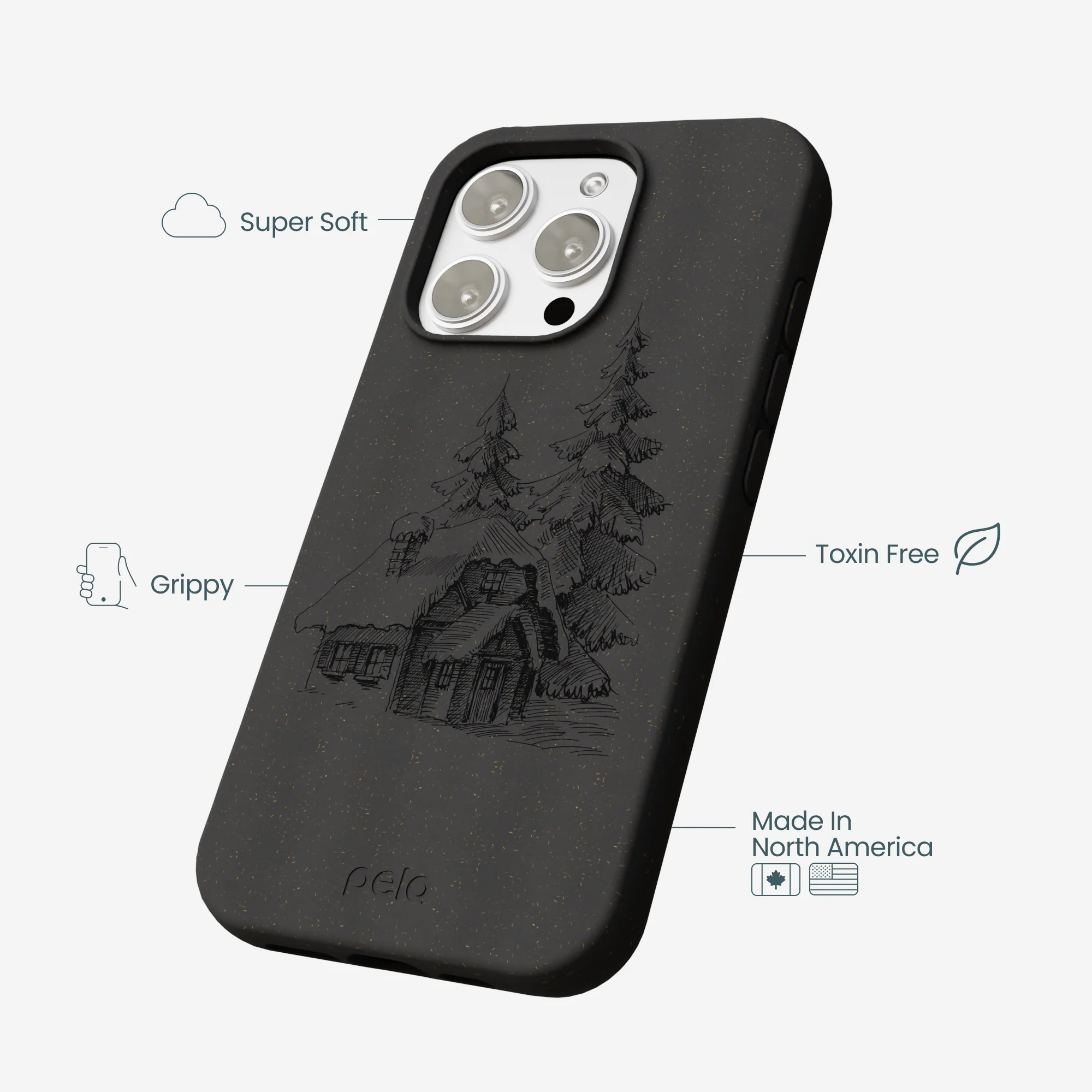 Black Lone Cabin iPhone 16 Pro Max Case - Image 4