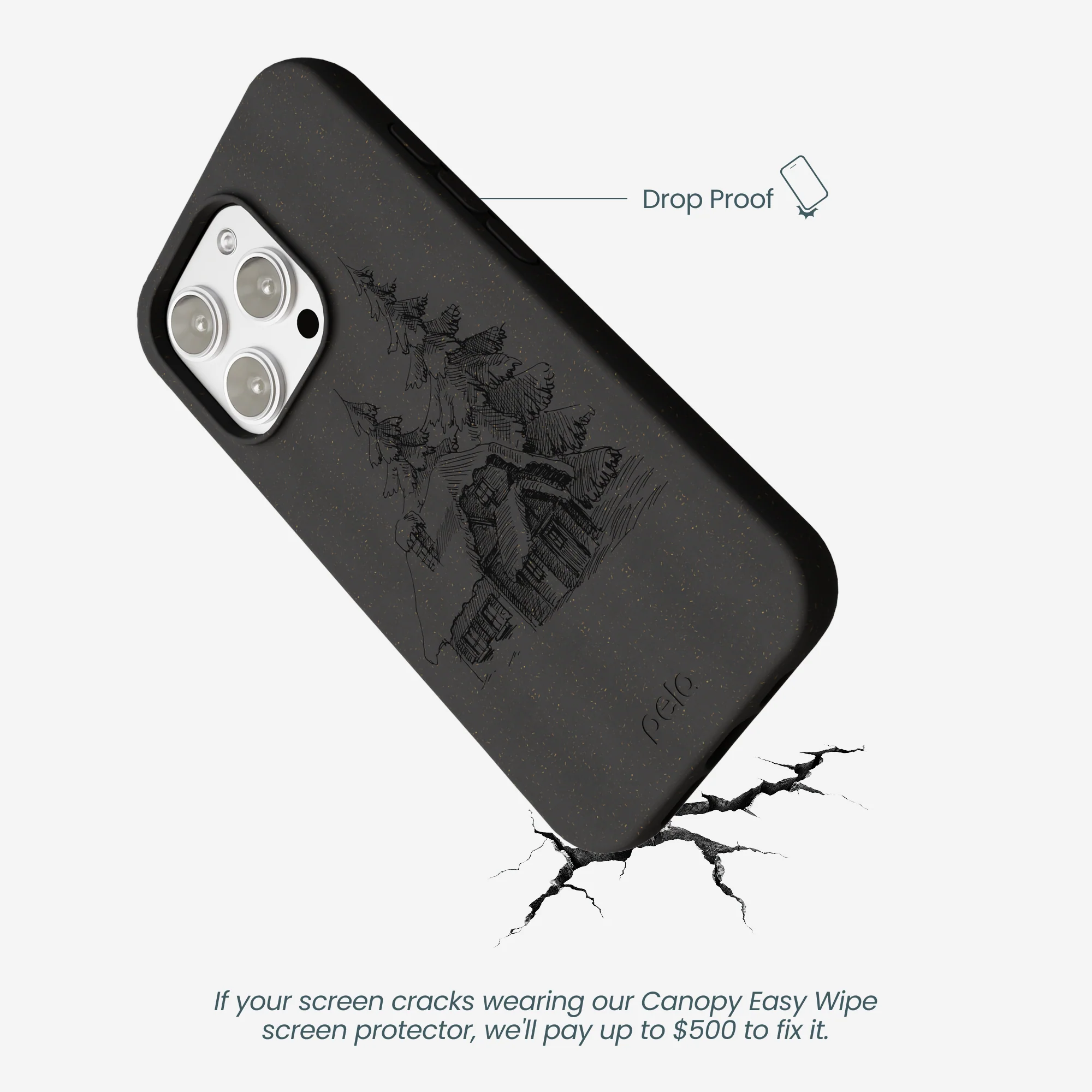 Black Lone Cabin iPhone 16 Pro Max Case - Image 5