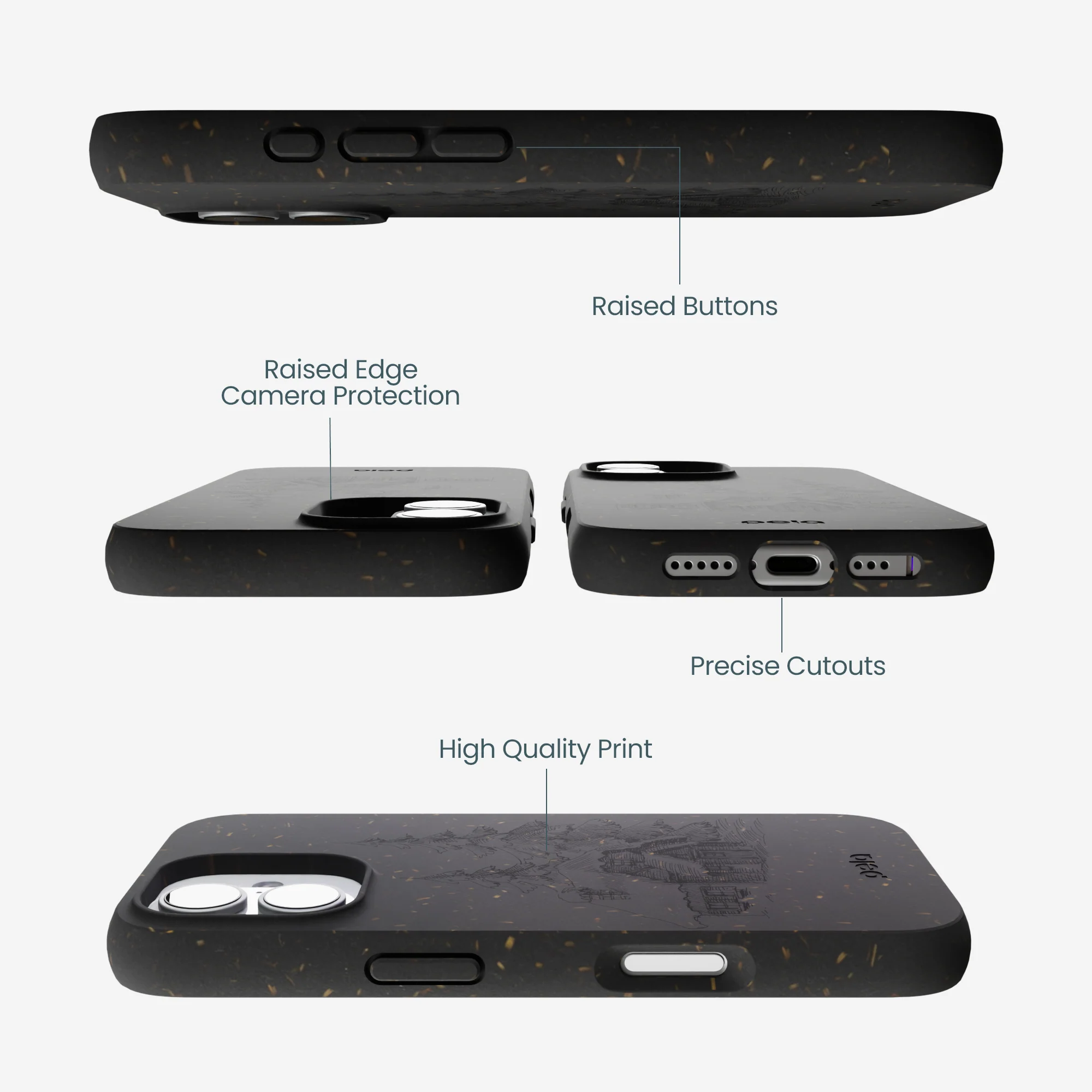 Black Lone Cabin iPhone 17 Case - Image 3