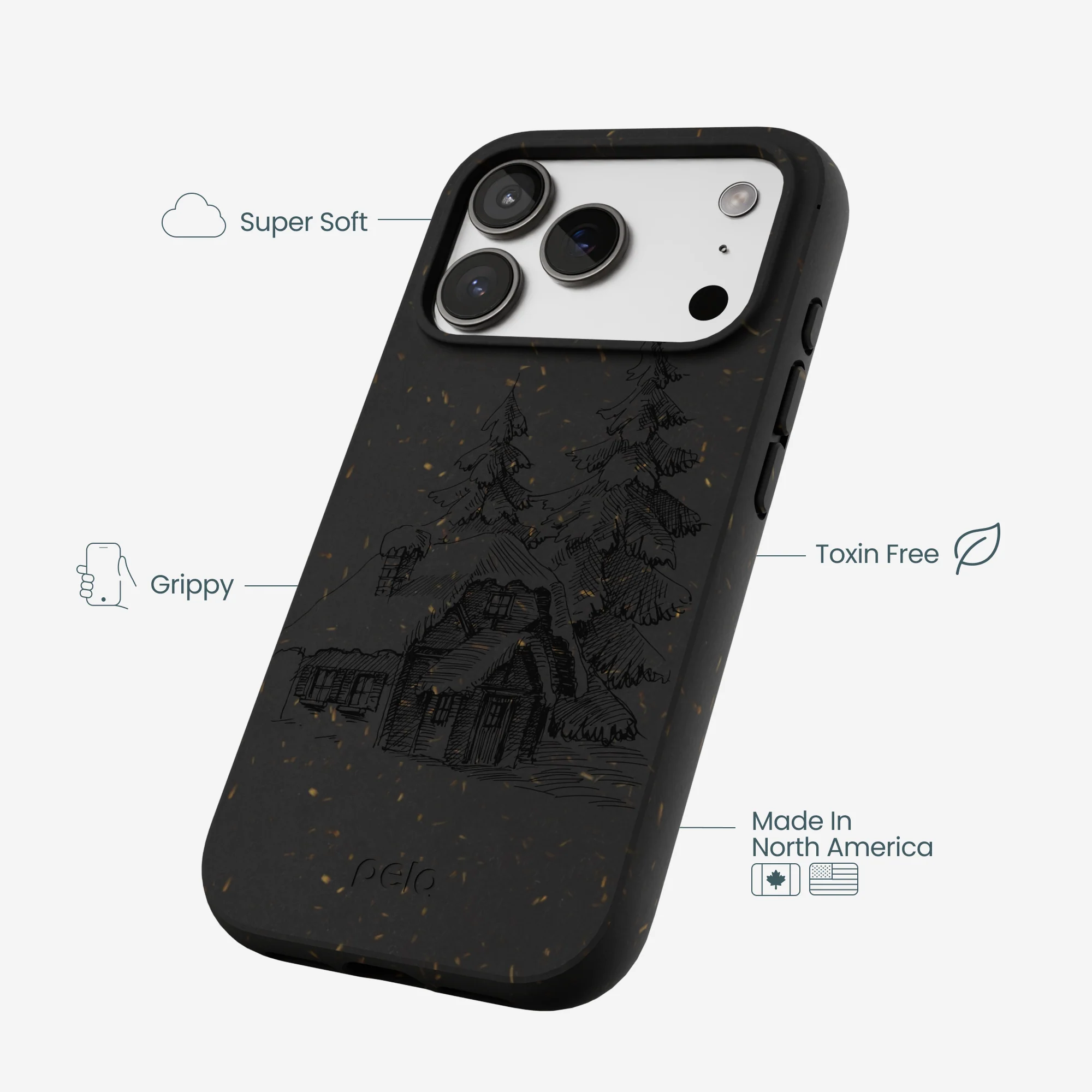 Black Lone Cabin iPhone 17 Pro Case - Image 4