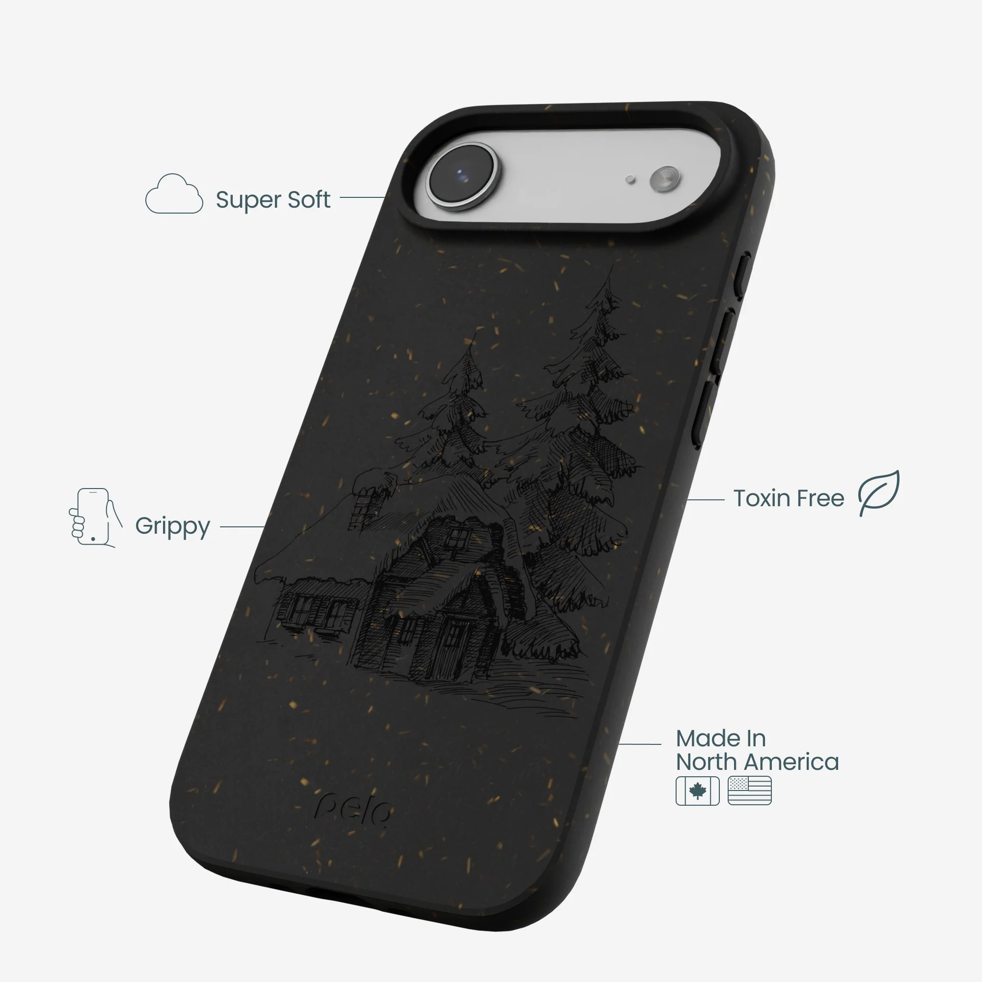 Black Lone Cabin iPhone Air Case - Image 4