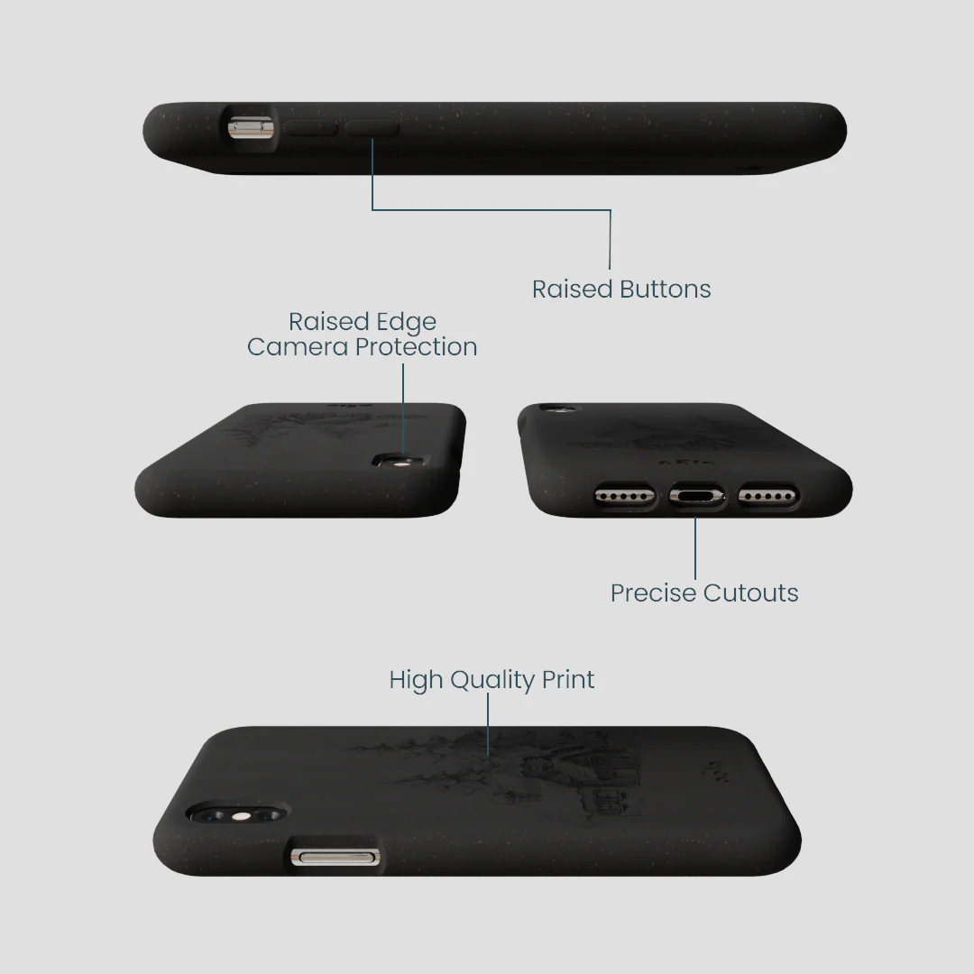 Black Lone Cabin iPhone XR Case - Image 3