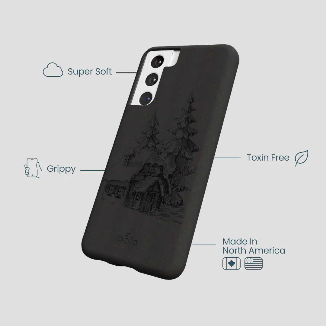 Black Lone Cabin Samsung Galaxy S21 Case - Image 4