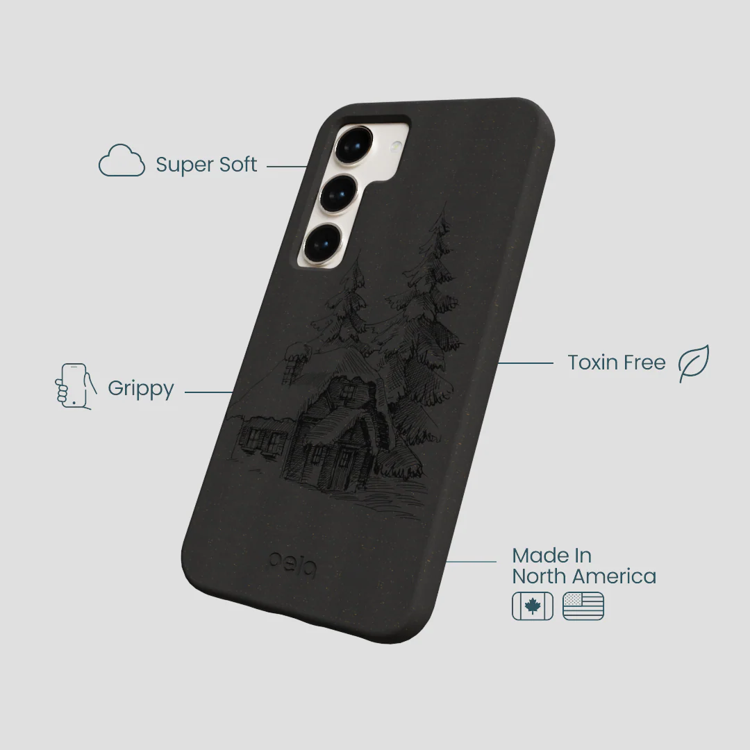 Black Lone Cabin Samsung Galaxy S23 Case - Image 4