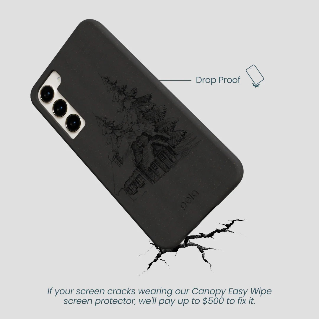 Black Lone Cabin Samsung Galaxy S23+(Plus) Case - Image 5