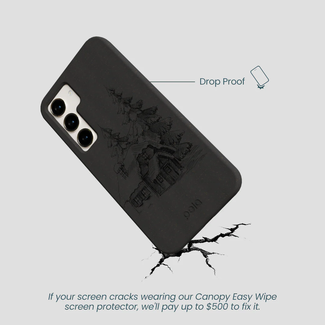 Black Lone Cabin Samsung Galaxy S24 Case - Image 5
