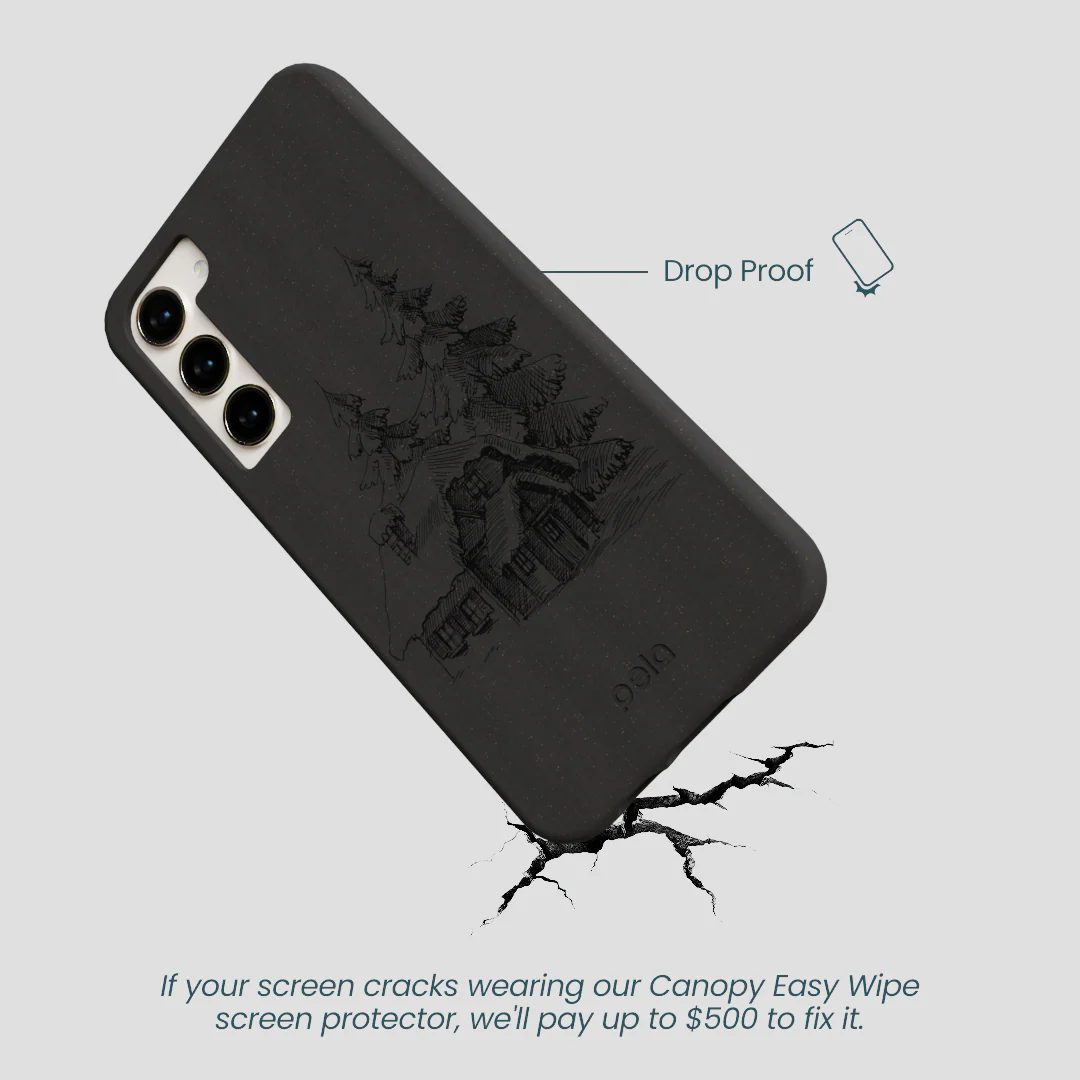 Black Lone Cabin Samsung Galaxy S24+(Plus) Case - Image 5