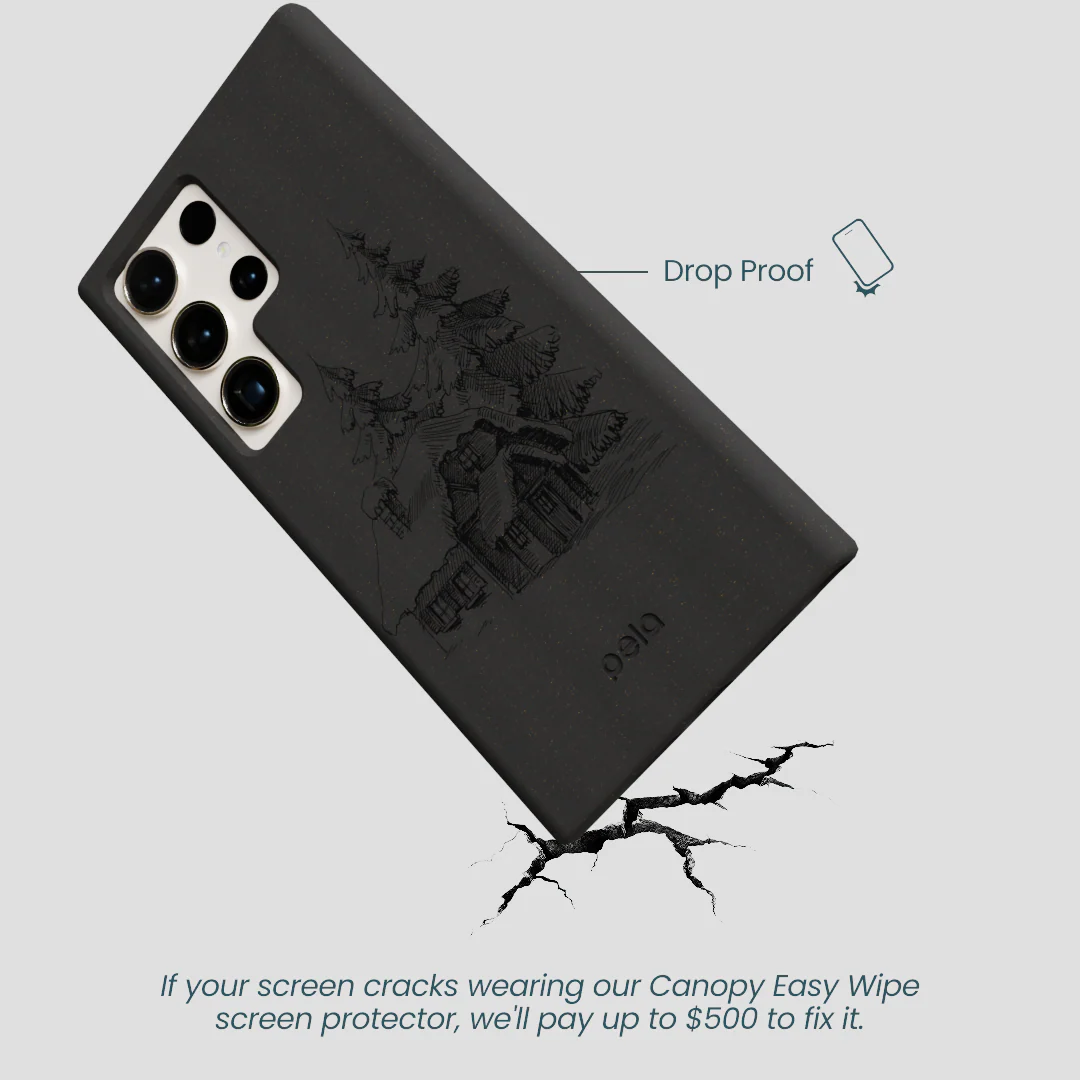 Black Lone Cabin Samsung Galaxy S24 Ultra Case - Image 5