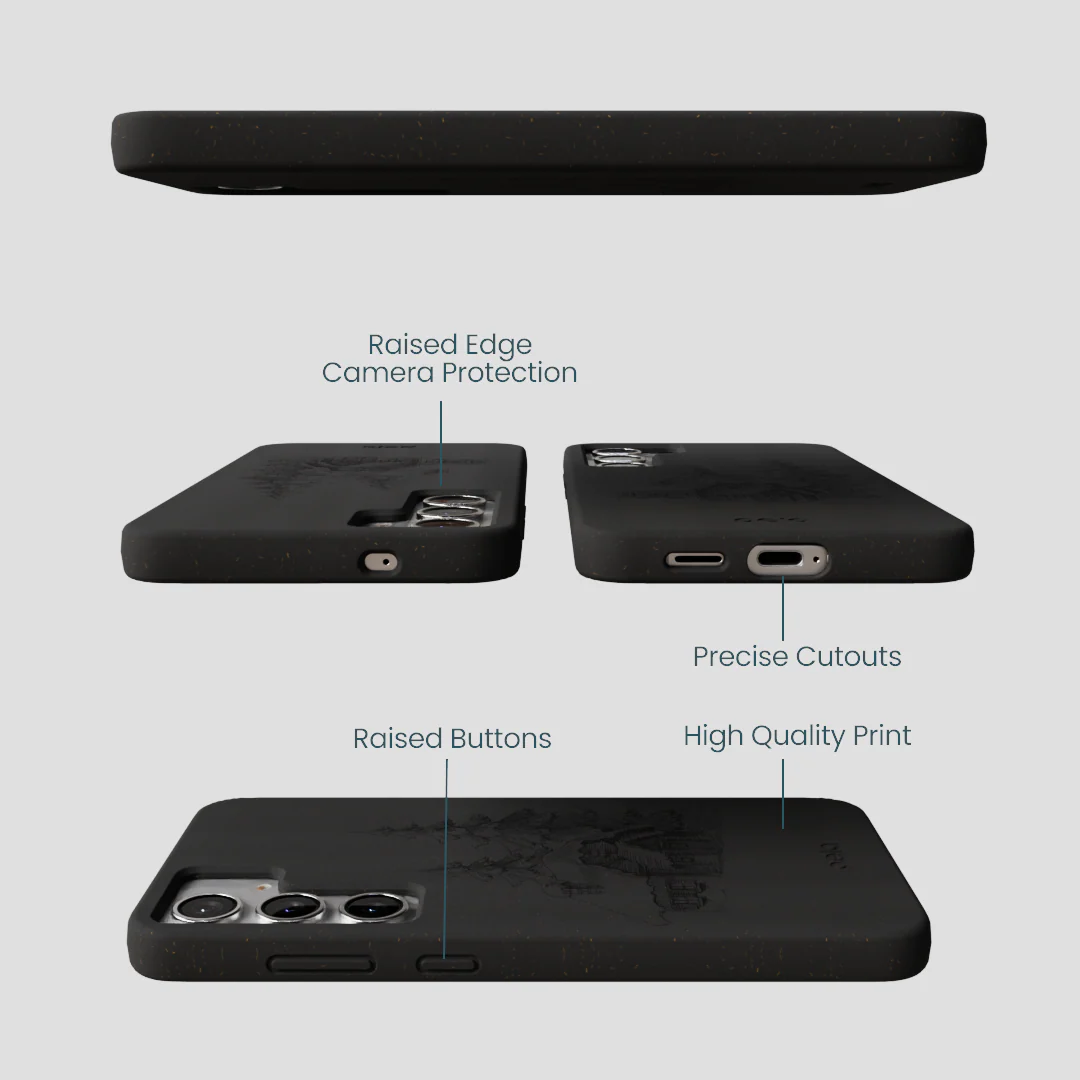 Black Lone Cabin Samsung Galaxy S25+(Plus) Case - Image 3