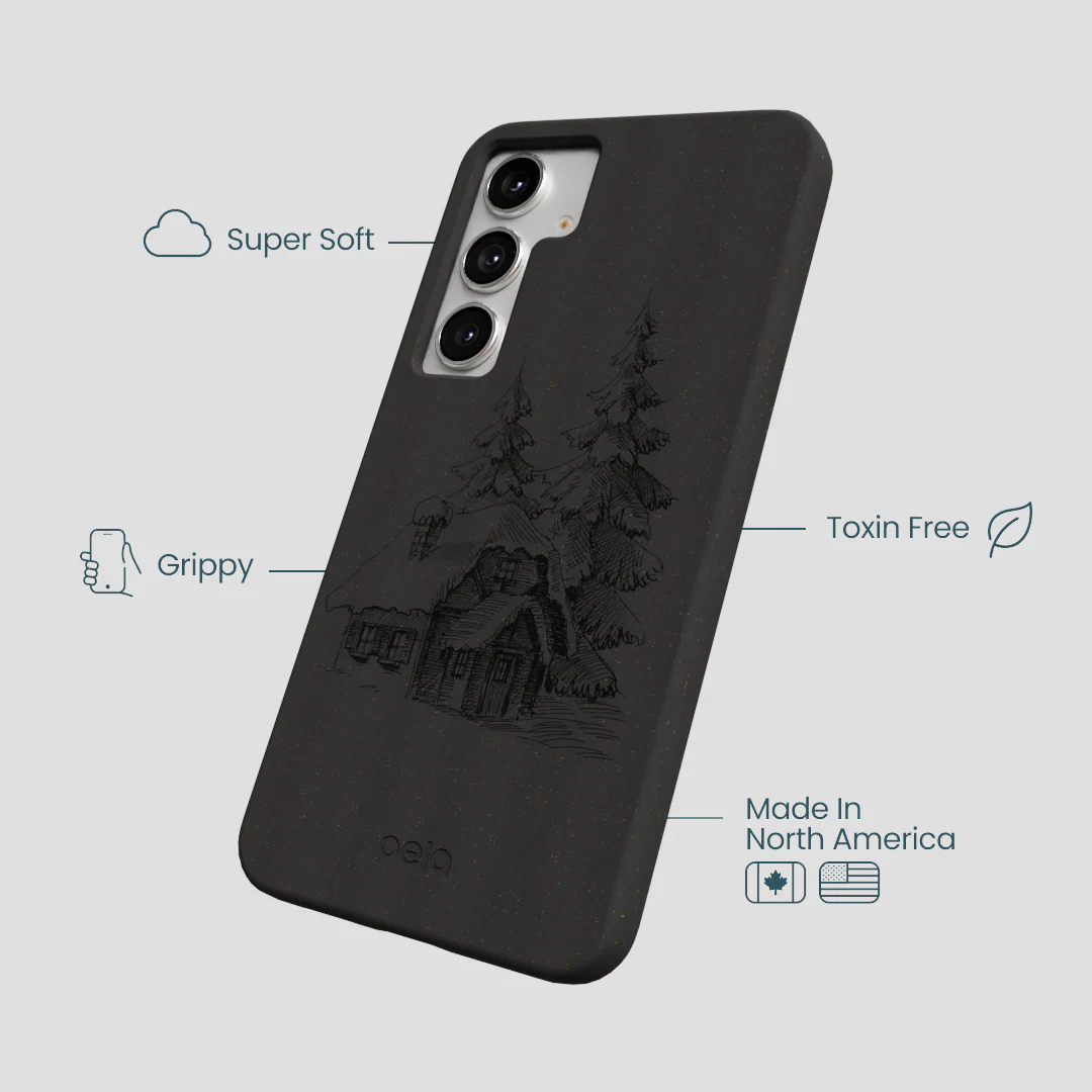 Black Lone Cabin Samsung Galaxy S25+(Plus) Case - Image 4