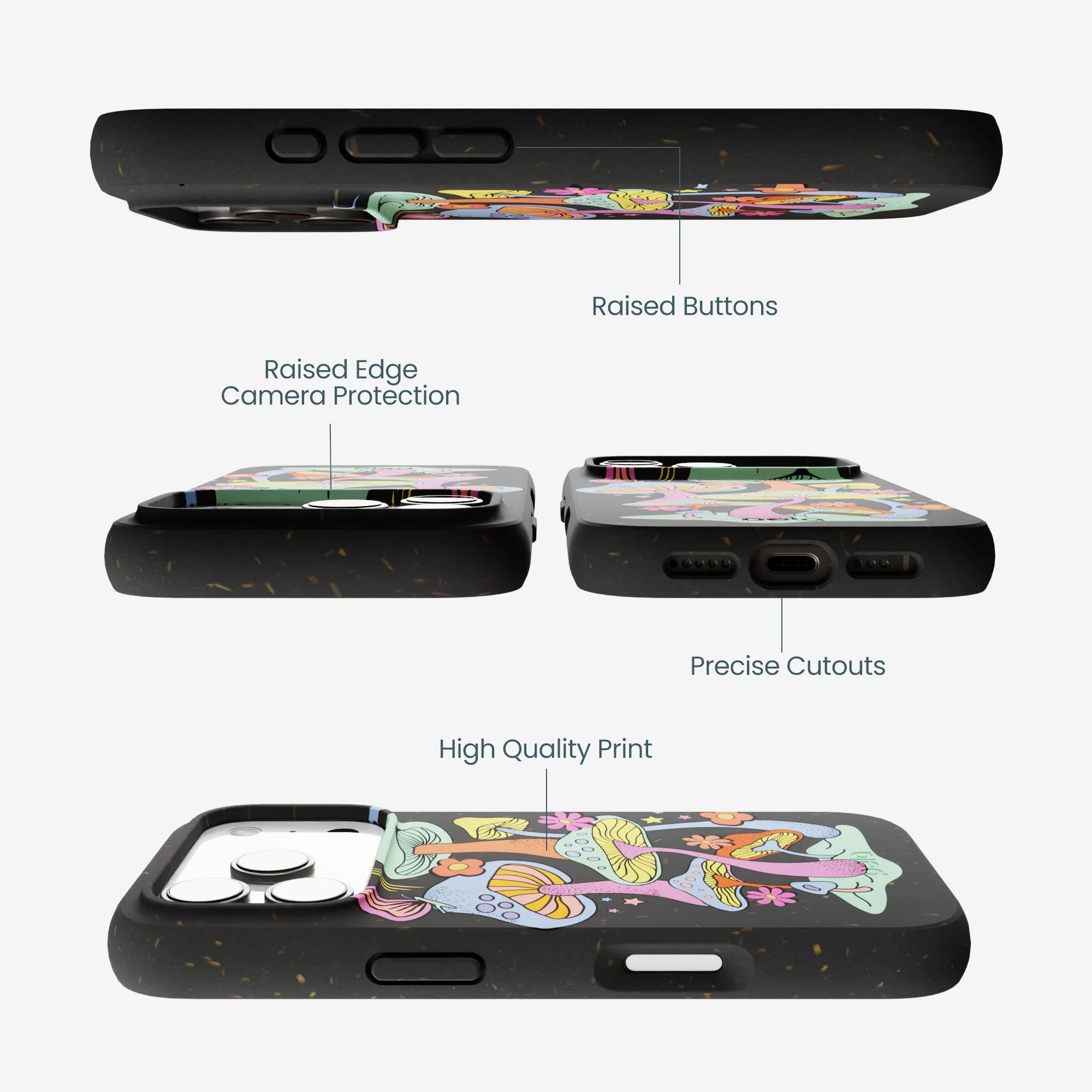 Black Magical Forest iPhone 17 Pro Case - Image 3