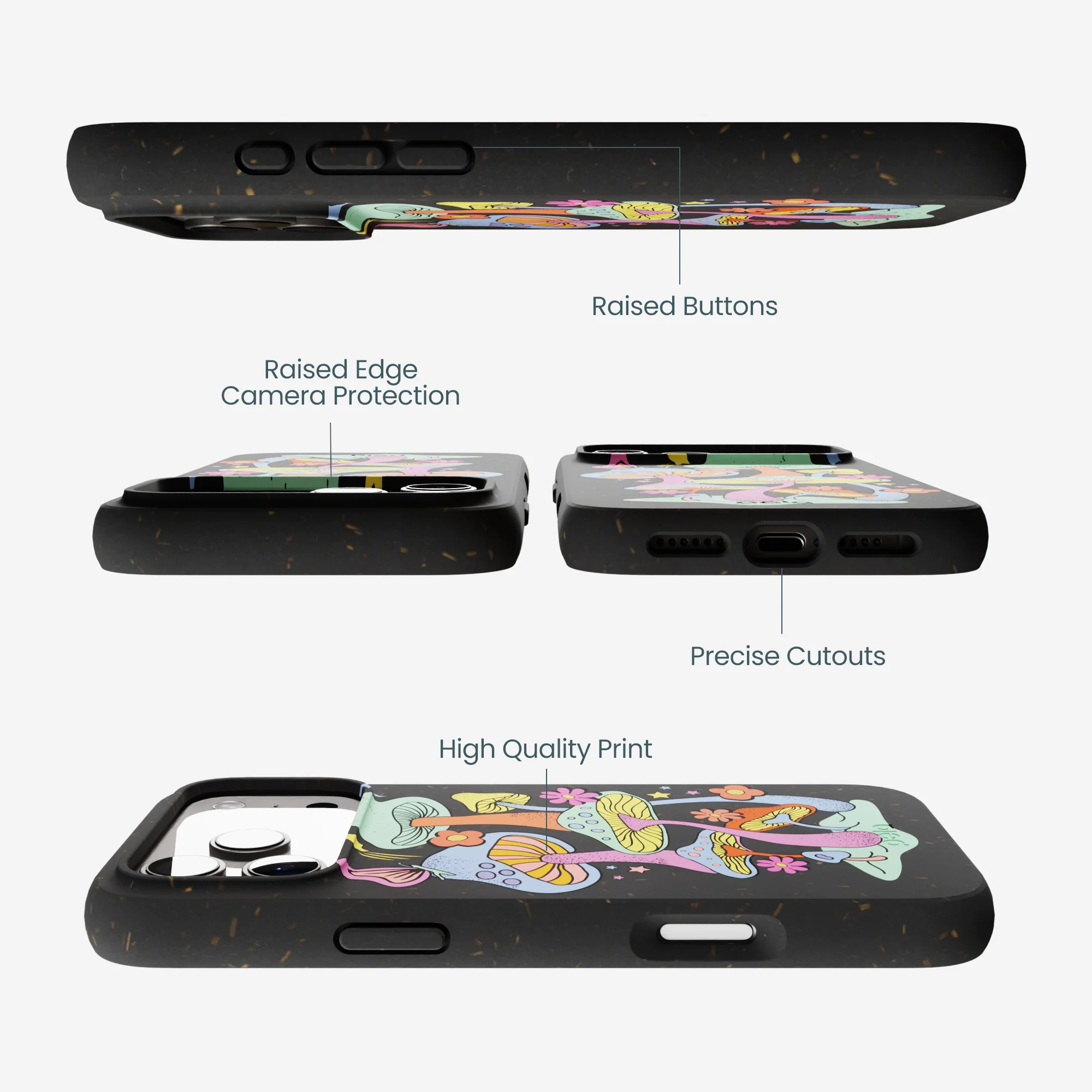 Black Magical Forest iPhone 17 Pro Max Case - Image 3