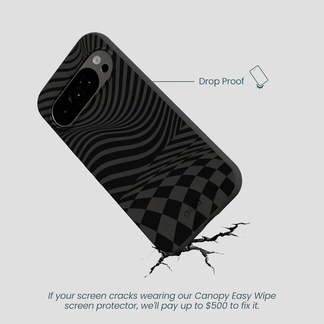 Black Melted Checkers Google Pixel 10/10 Pro Case - Image 5