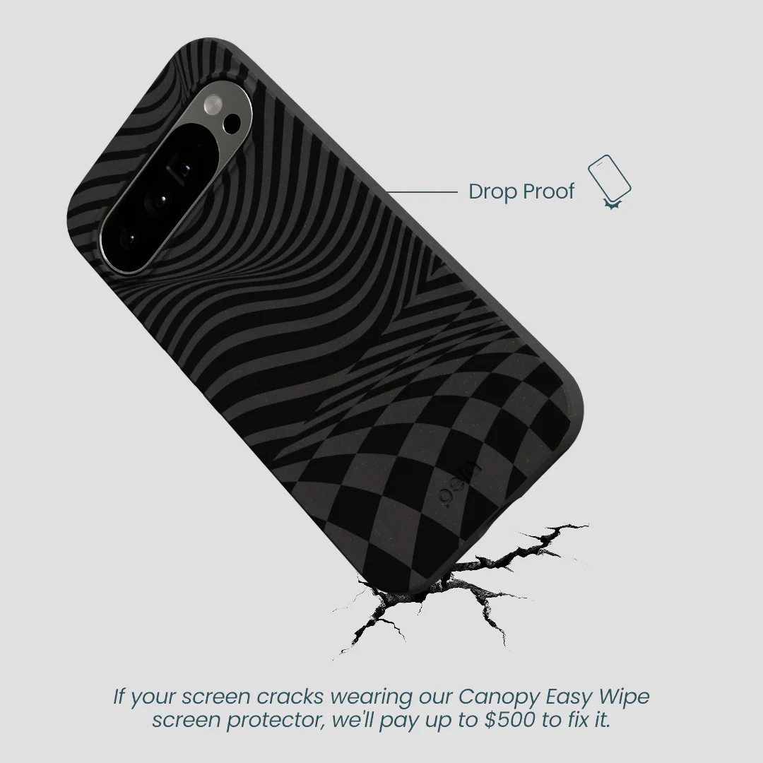 Black Melted Checkers Google Pixel 10 Pro XL Case - Image 5