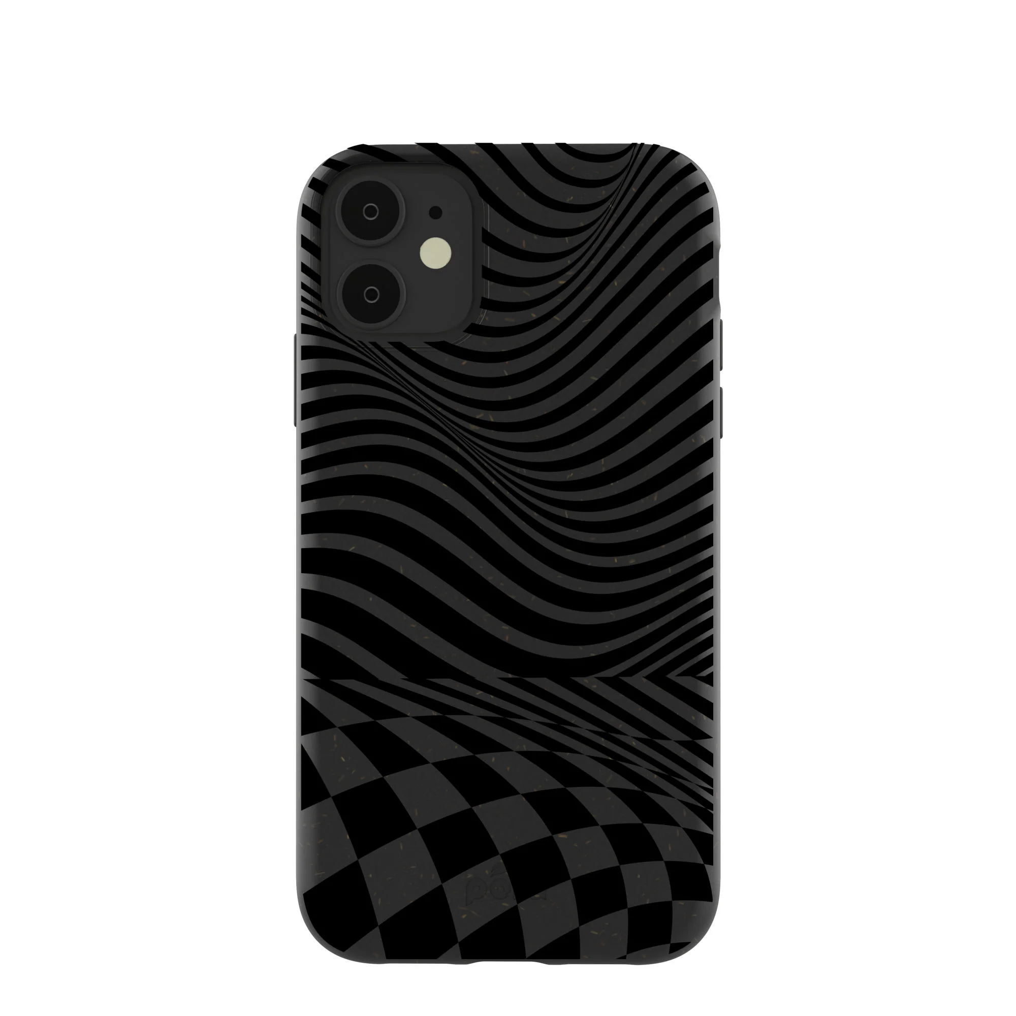 Black Melted Checkers iPhone 11 Case