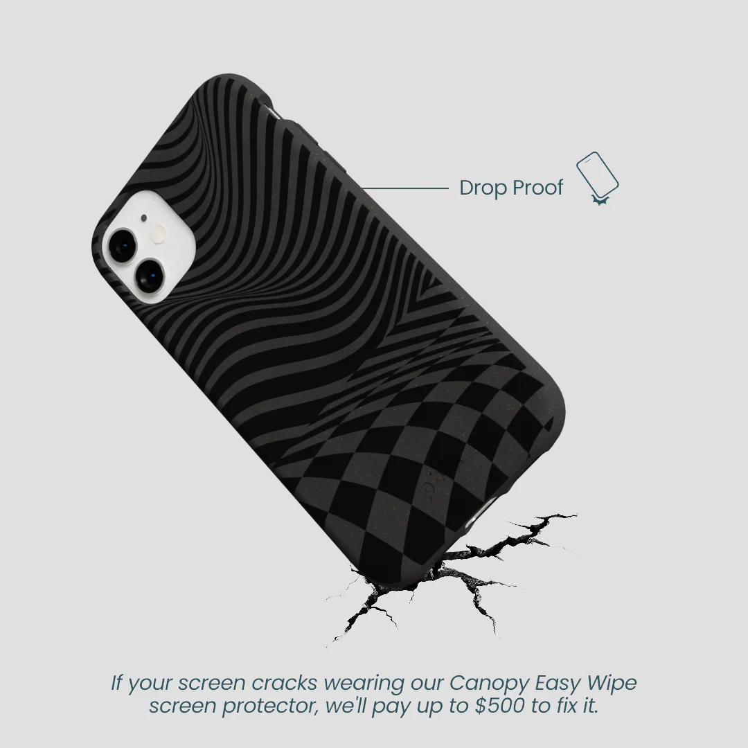 Black Melted Checkers iPhone 11 Case - Image 5