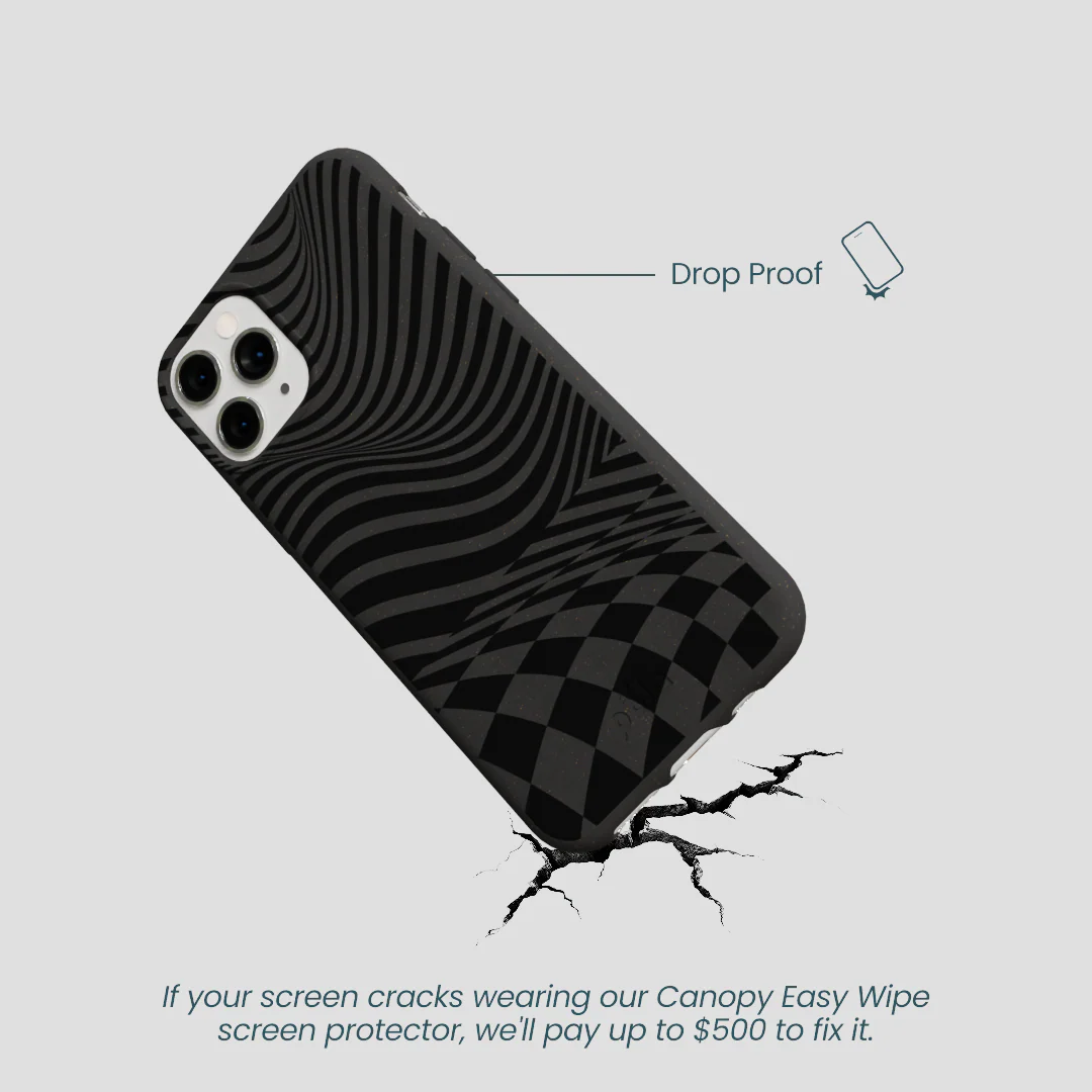 Black Melted Checkers iPhone 11 Pro Case - Image 5
