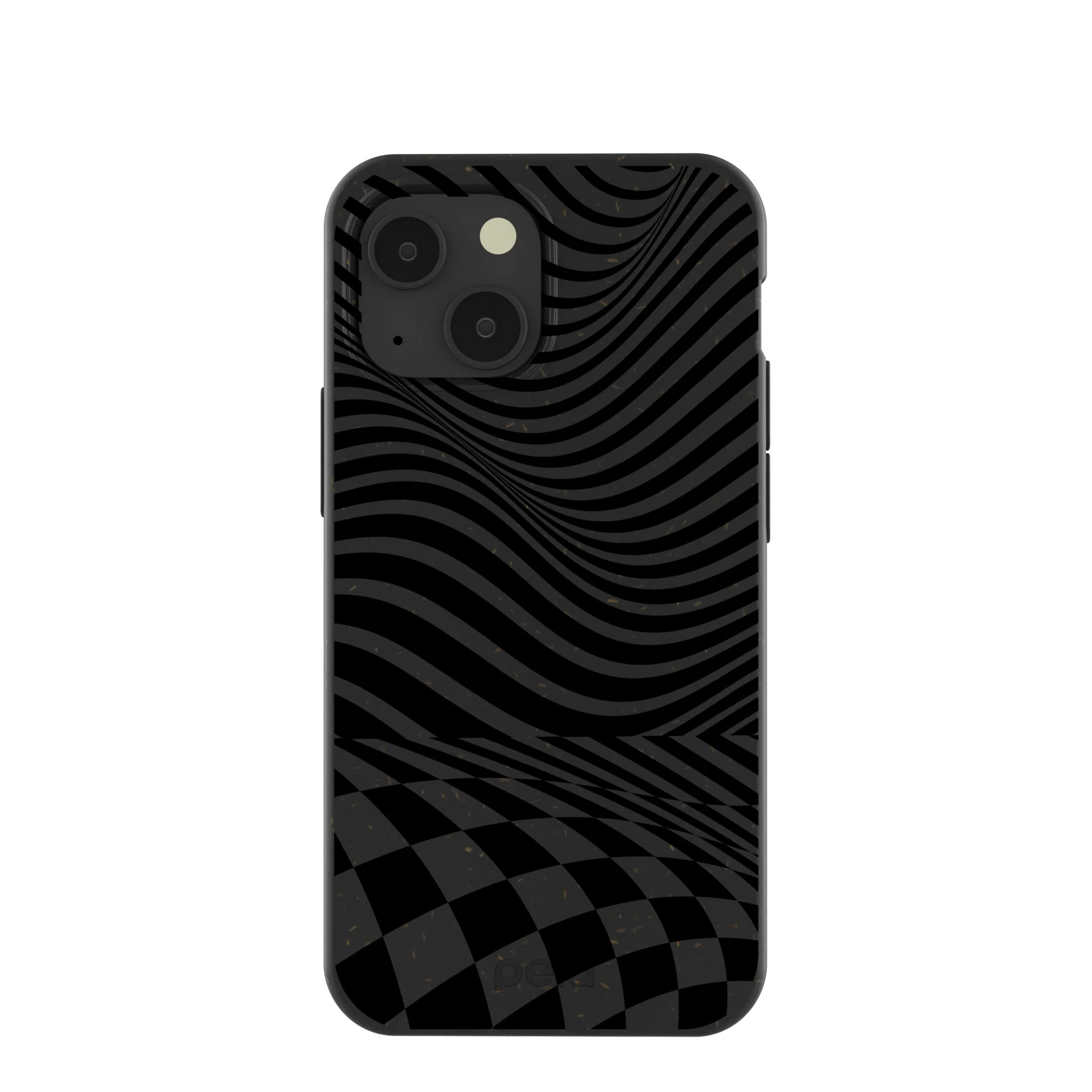 Black Melted Checkers iPhone 13 Mini Case