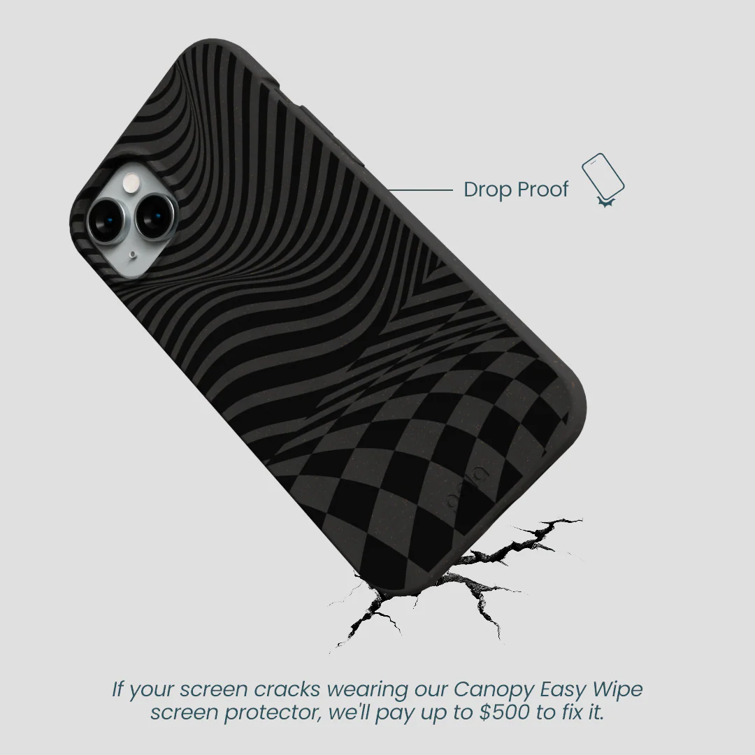 Black Melted Checkers iPhone 15 Plus Case - Image 5