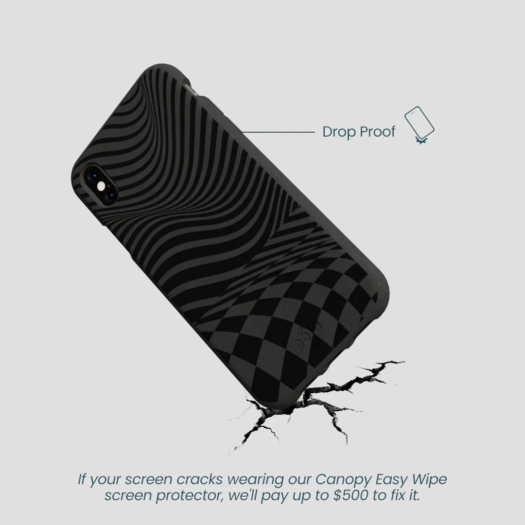 Black Melted Checkers iPhone XR Case - Image 5
