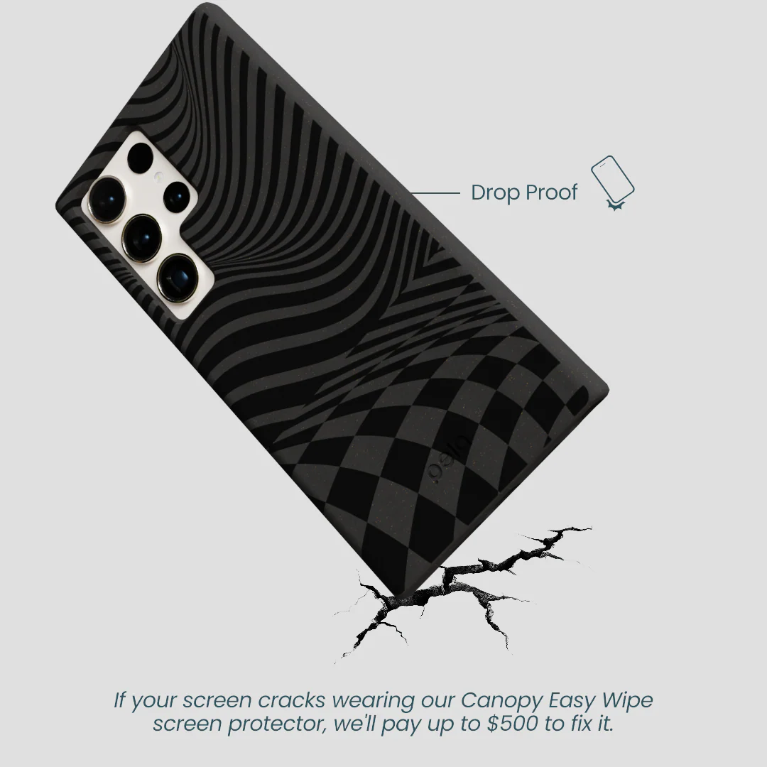 Black Melted Checkers Samsung Galaxy S24 Ultra Case - Image 5