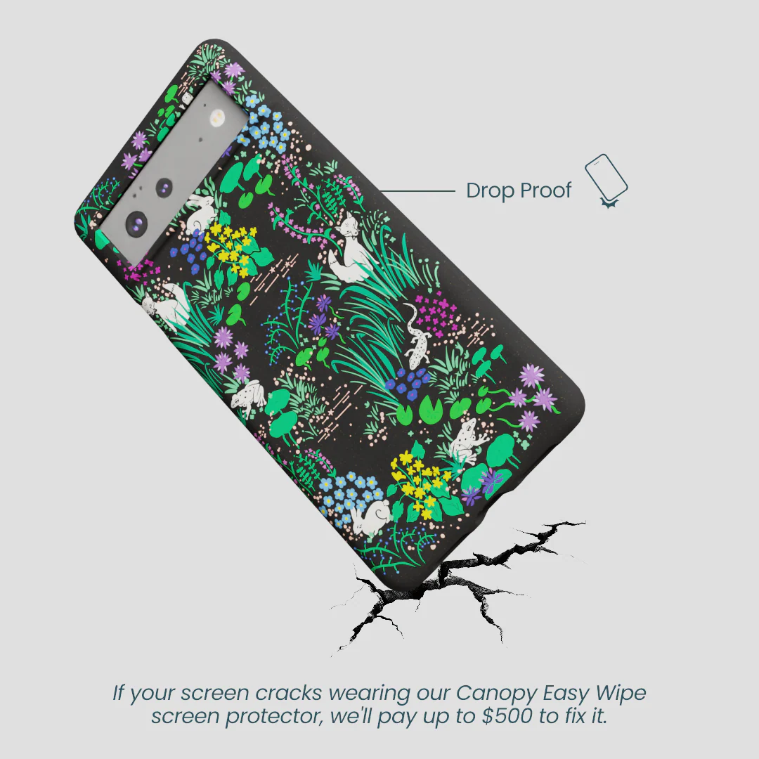 Black Midnight Pond Google Pixel 6a Case - Image 5