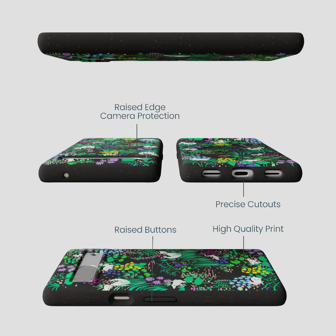 Black Midnight Pond Google Pixel 7a Case - Image 3