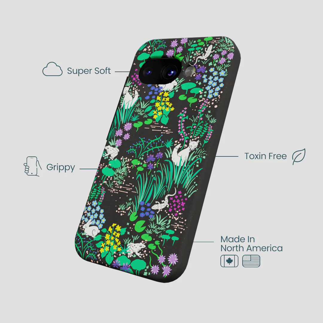 Black Midnight Pond Google Pixel 9a Case - Image 4
