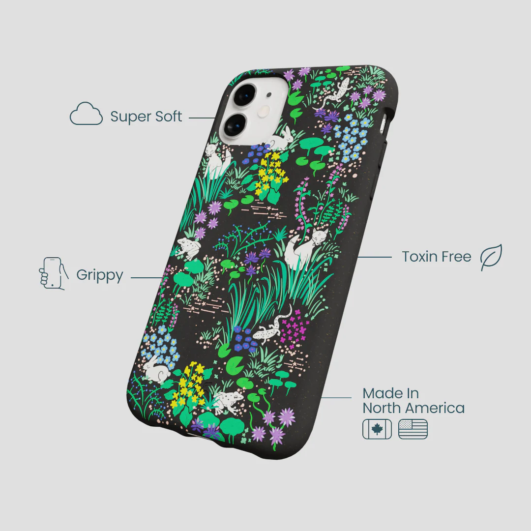 Black Midnight Pond iPhone 11 Case - Image 4
