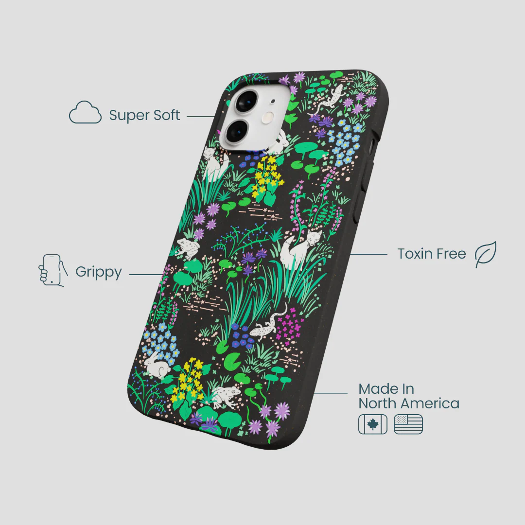 Black Midnight Pond iPhone 12/ iPhone 12 Pro Case - Image 4