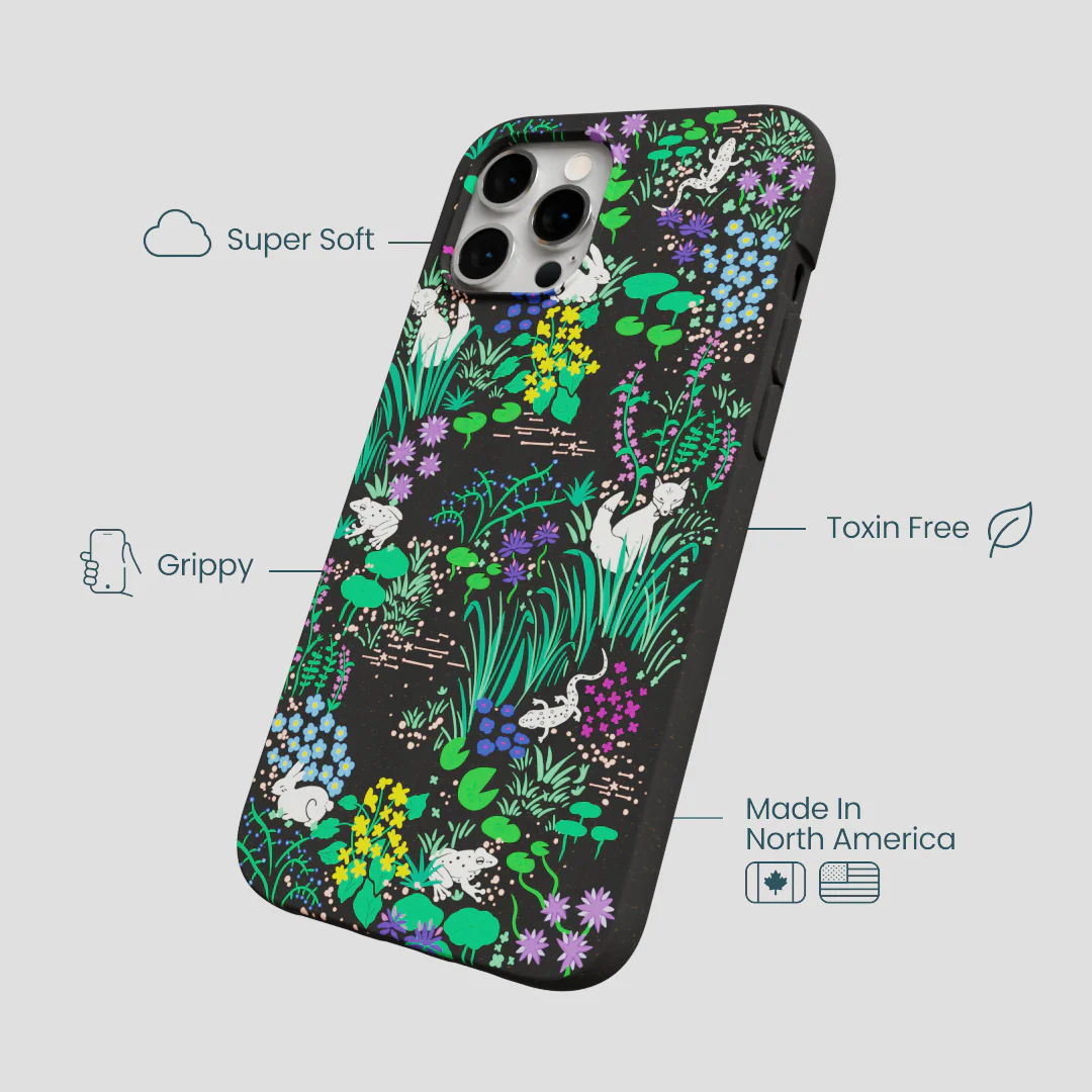 Black Midnight Pond iPhone 12 Pro Max Case - Image 4