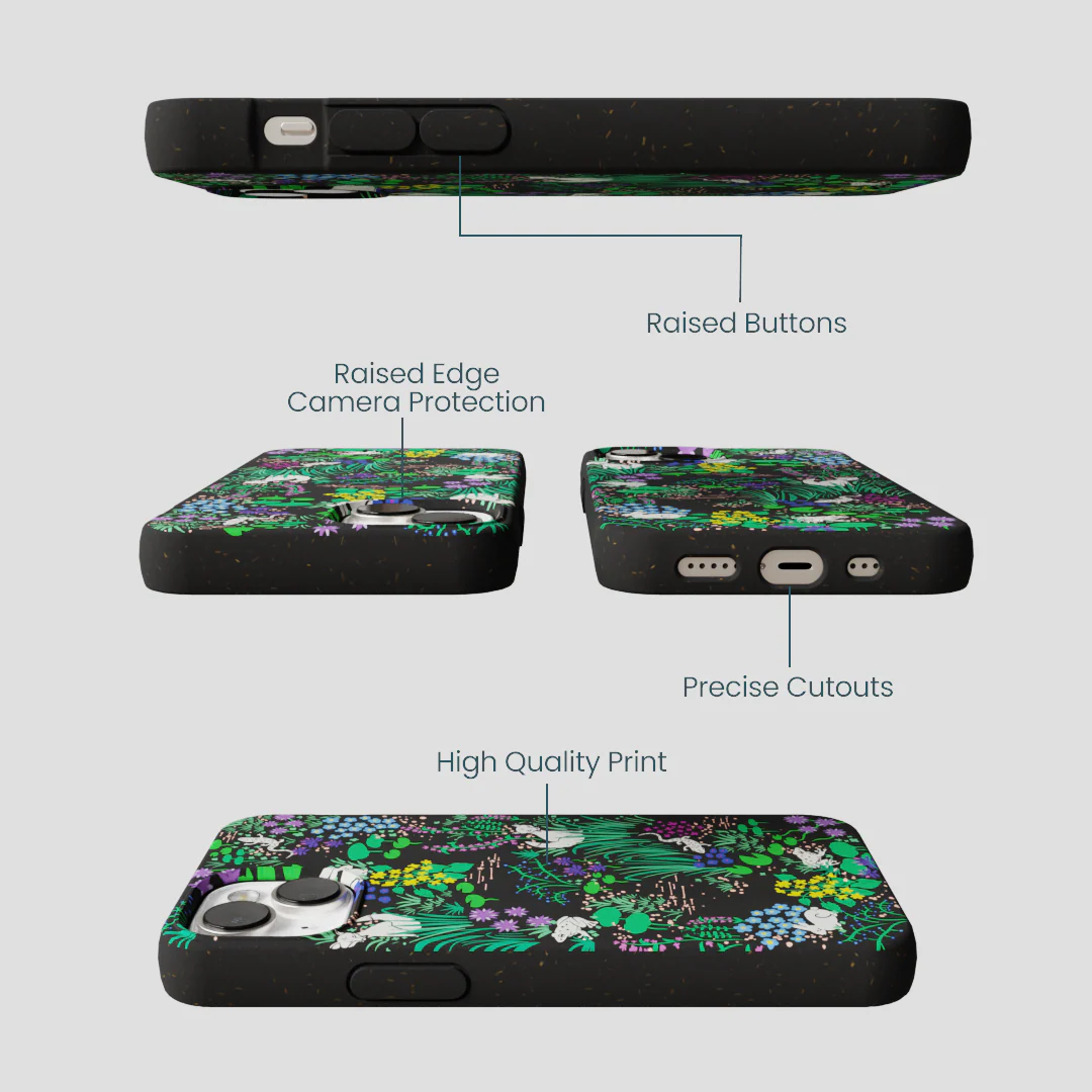 Black Midnight Pond iPhone 13 Case - Image 3