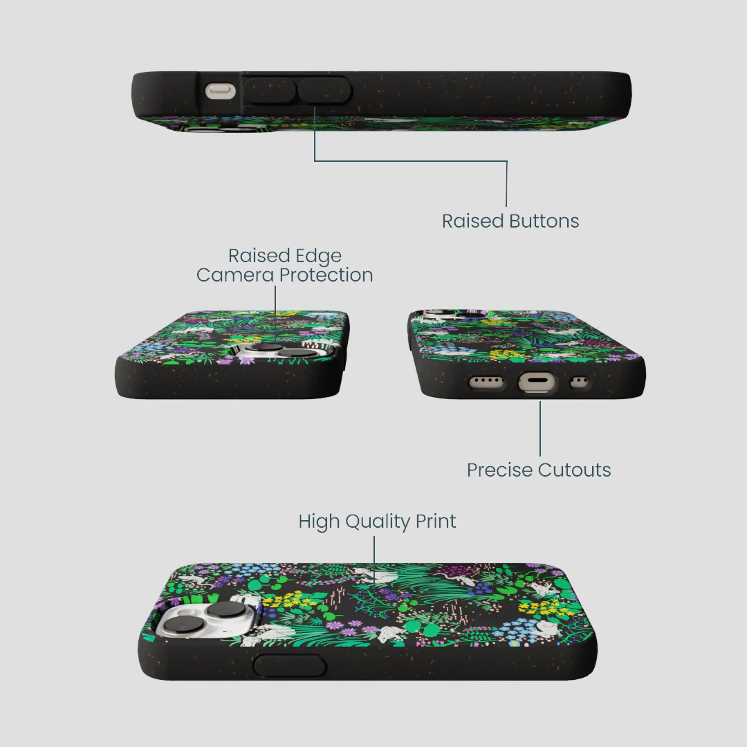 Black Midnight Pond iPhone 13 Mini Case - Image 3